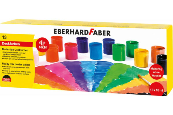 Eberhard-Faber Malfertige Deckfarben 13 Dosen je 18 ml