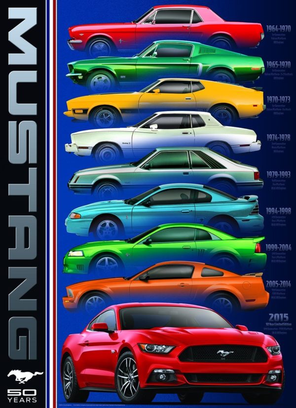 Eurographics Ford Mustang 50th Anniversary 1000 Teile Puzzle Eurographics-6000-0699
