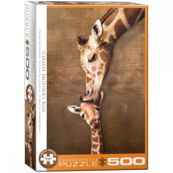 Eurographics XXL Teile - Giraffe Mother's Kiss 500 Teile Puzzle Eurographics-6500-0301