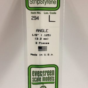 Evergreen 294 Plasticcart Angle 3,2x3,2x350mm (3) Polystyrene Winkel L-Profil