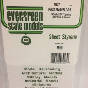 Evergreen 3047 Plasticcart Sheet 0 Scale Passenger Car Siding 150x300x0,75mm