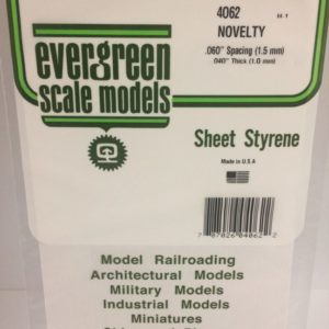 Evergreen 4062 Plasticcart Sheet Novelty Siding 1,5mm Spacing 150x300x1,0mm