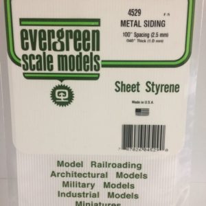 Evergreen 4529 Plasticcart Sheet Metal Siding 2,5mm Spacing 150x300x1mm