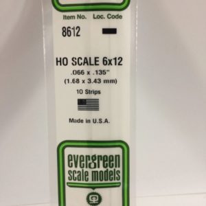 Evergreen 8612 Plasticcart HO Scale Strip 1,68x3,43x350mm 10 Polystyrene Leisten