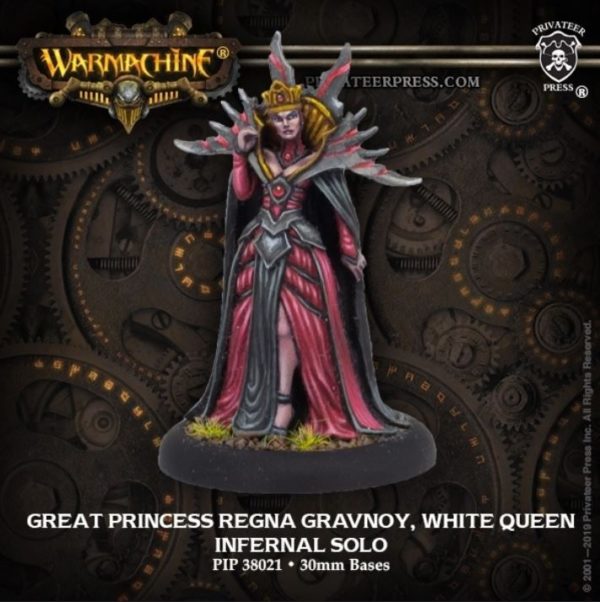 Infernals Great Princess Regna Gravnoy White Queen Solo Warmachine PIP38021