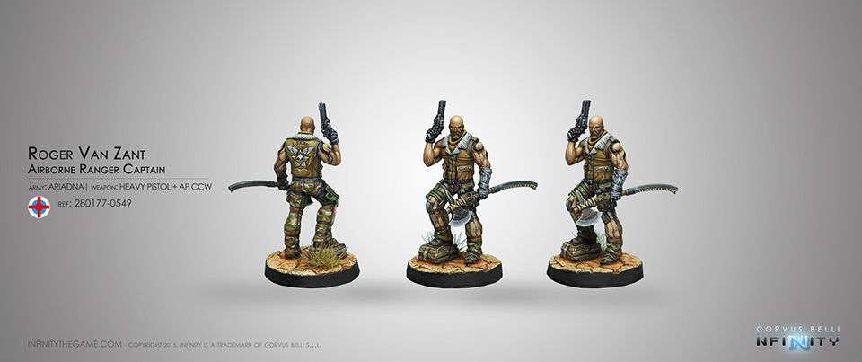 Infinity Ariadna Roger Van Zant Airborne Ranger Captain Corvus Belli INF280177