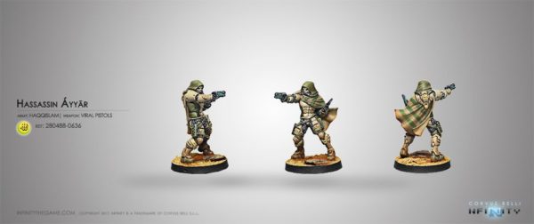 Infinity Haqqislam Hassassin Ãyyar (Viral Pistols) Corvus Belli INF 280488