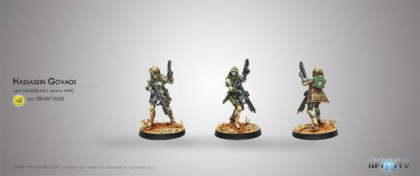 Infinity Haqqislam Hassassins Govads (HMG) Corvus Belli INF 280487 Tabletop Game