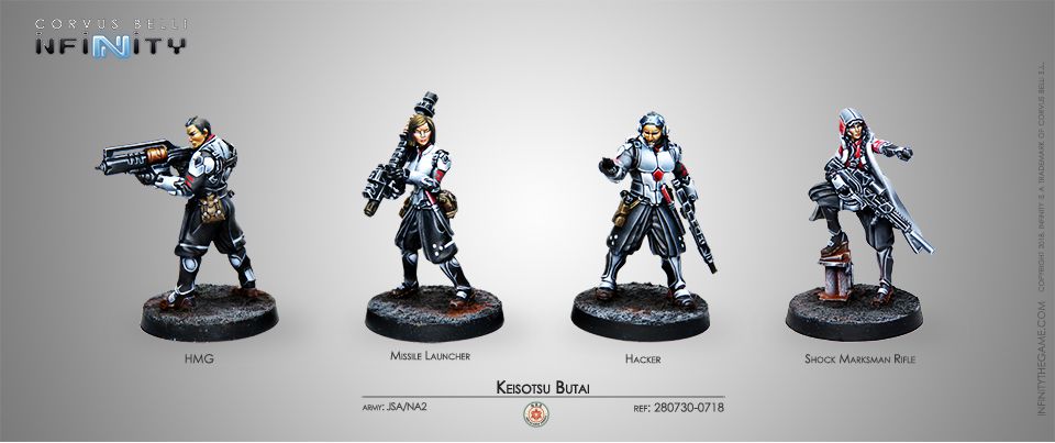Infinity NA2 JSA Keisotsu Butai Corvus Belli INF280730 japanese sectorial army