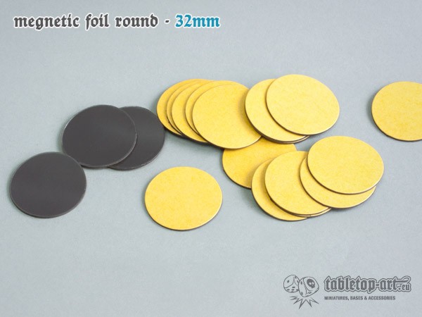 Magnetfolien 32mm rund 25 StÃ¼ck selbstklebend Tabletop Art selbstklebend Magnete