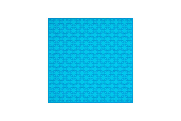 Open Bricks Bauplatte 20x20 Noppen Transparent blau 4er Pack, beidseitig bespielbar