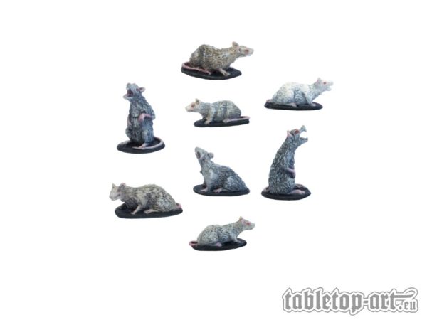 Ratten Set 2 28mm (8) Tabletop Art Base Gestalltung GelÃ¤nde Umbau Ratte Rat