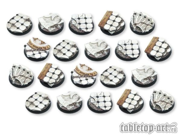 Ruins of Sanctuary 25mm Deal Rundbases (20) Tabletop Art Base 25 mm Bases TTA