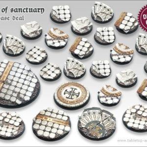 Ruins of Sanctuary Starter Deal Rundbases (20-5-1) Tabletop Art Base 25 40 60 mm