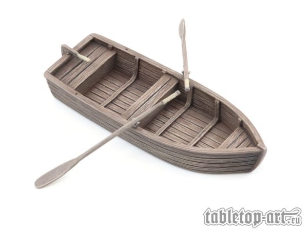 Tabletop Art Ruderboot 1 (1) 28mm GelÃ¤nde Rowboat Boot Schiff Freibeuter 28-30mm