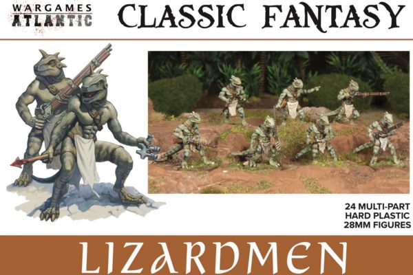 Wargames Atlantic Classic Fantasy Lizardmen 28mm Echsen Lizards