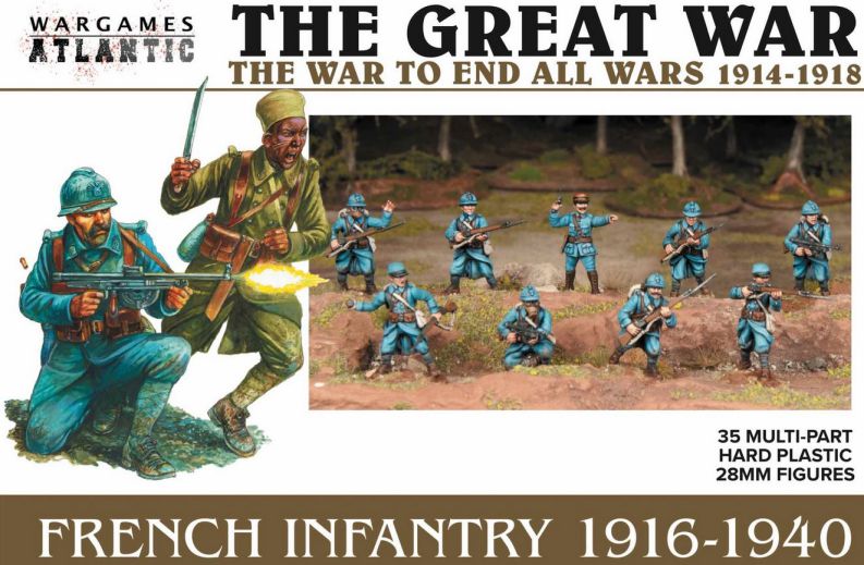 Wargames Atlantic The Great War French Infantry 1916-1940 28mm Franzosen