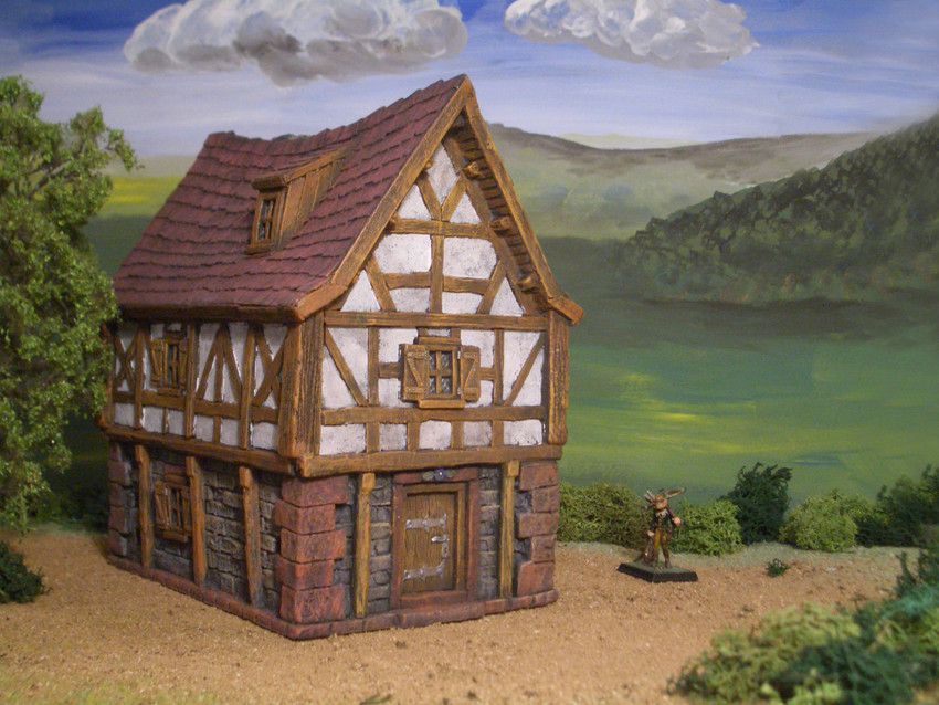 Ziterdes Besenbinderei 28mm 12064 Gelände Terrain abbey House Fachwerkhaus
