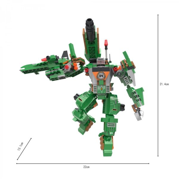 Cogo 2703 -Â Transforming Mech Stegosaurus 2in1 Roboter Dino - 587 Klemmbausteine