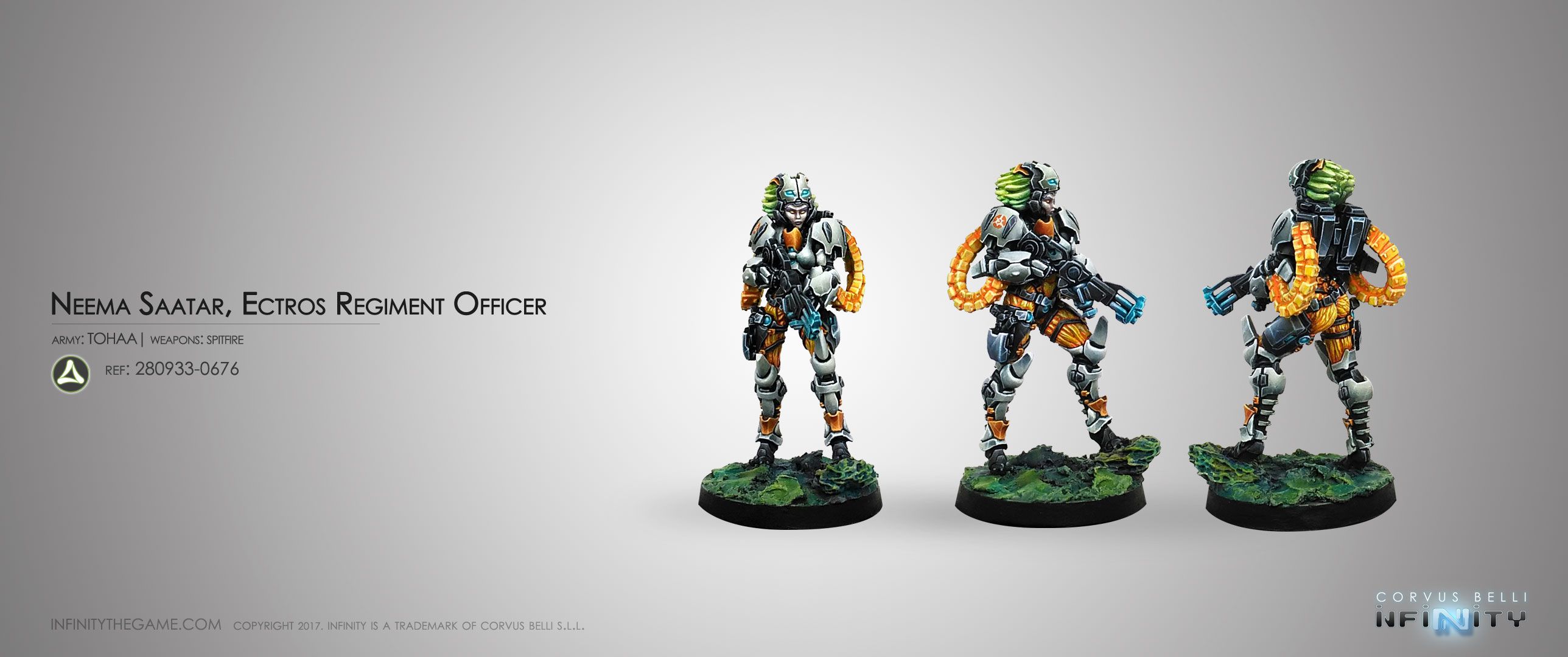 Infinity - Tohaa Neema Saatar, Ectros Regiment Officer - Corvus Belli INF280933