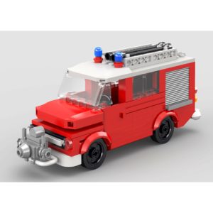 Modbrix 8005 - Opel Blitz LF8 Oldtimer Feuerwehrauto, 240 Klemmbausteine