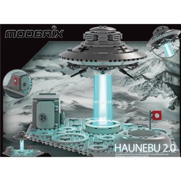 Modbrix 9024 - Haunebu 2.0 Reichsflugscheibe UFO, 427 Klemmbausteine