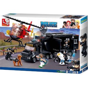 Sluban M38 B0659 - SEK Polizei Truck inkl. SWAT Minifiguren - 540 Klemmbausteine