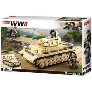 Sluban M38 B0693 - Panzer IV Sd.Kfz. 161 inkl. 3 Minifiguren - 543 Klemmbausteine