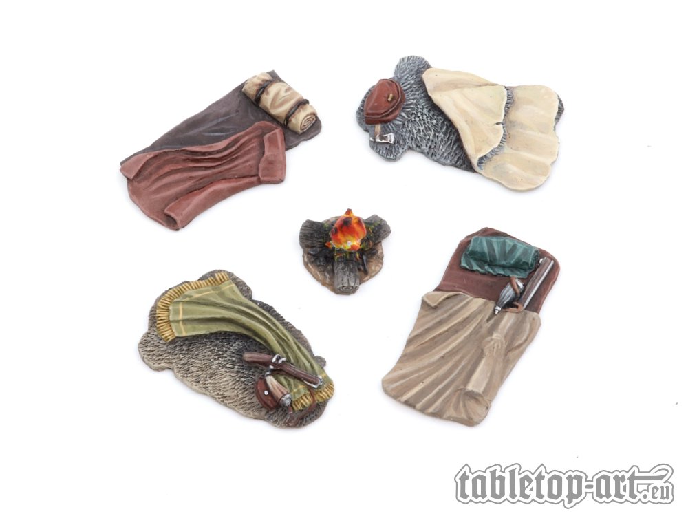 Tabletop Art Trapper Lager Set 1 (5) Base Gestalltung Gelände Trapper Camp
