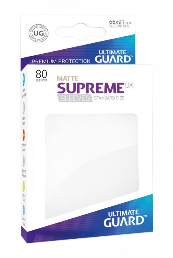 Ultimate Guard - Supreme UX Sleeves Standard Matte White 80 StÃ¼ck KartenhÃ¼llen