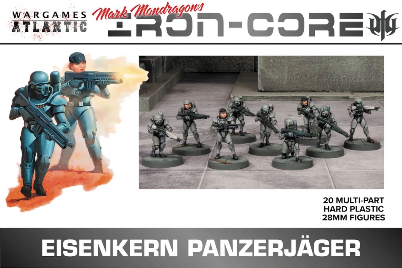 Wargames Atlantic Iron-Core Eisenkern Panzerjäger 28mm Infanterie Ironcore