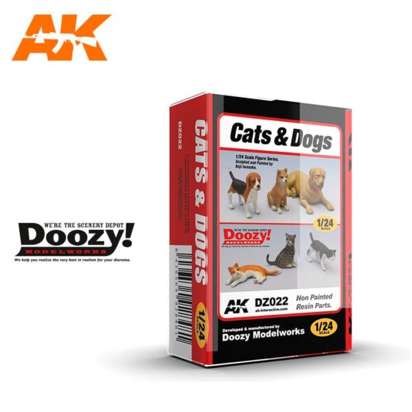 Doozy Modelworks Cats and Dogs 1/24 DZ022 Katzen und Hunde Miniaturen