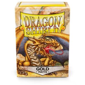 Dragon Shield Matte Gold 100 protective Sleeves HÃ¼llen Standard KartenhhÃ¼llen