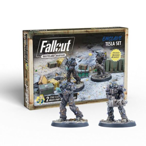 Fallout Wasteland Warfare Enclave Tesla Set Modiphius Enclave Minis