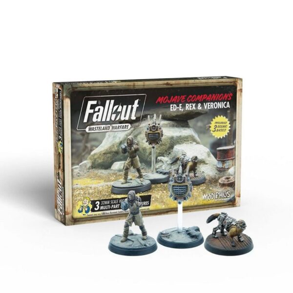 Fallout Wasteland Warfare Mojave Companions Ed-E, Rex and Veronica ModiphiusGame