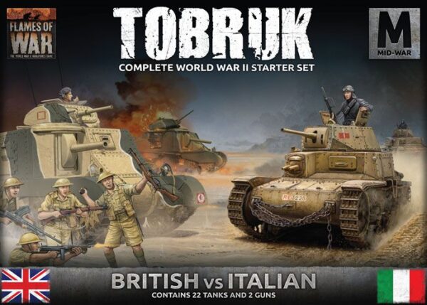 Flames of War Tobruk Starter British vs Italian WW2 FoW Miniature Game