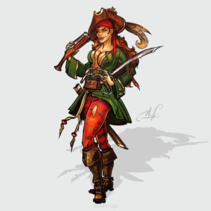 Jackie the Pirate 54mm Hot and Dangerous Wargamer Games Studio Miniature Pirat