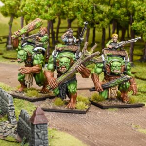 KoW Halfling Forest Troll Gunners Regiment Kings of War Mantic Games MGKWHF303