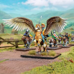 KoW Halfling General on Winged Aralez Kings of War Mantic Games MGKWHF201