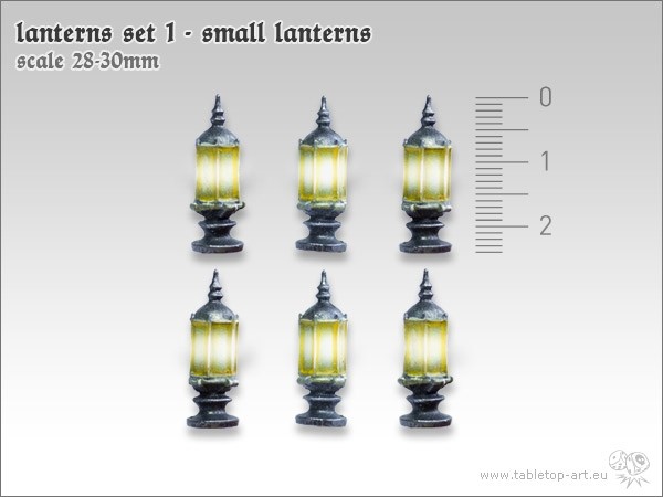 Laternen Set 1 Kleine Laternen 6 Tabletop Art Base Gestalltung Lampen 28mm Umbau