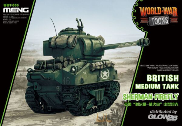 Meng British Medium Tank Sherman Firefly (Cartoon Model) World War Toons WWT-008
