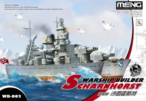 Meng Warship Builder Scharnhorst (Cartoon Model) World War Toons WB-002