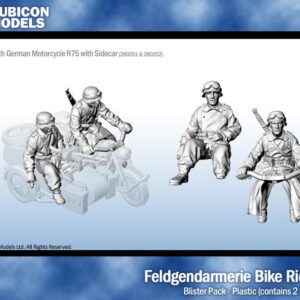 Rubicon Models Feldgendarmerie Bike Crew 1/56 28mm German Biker for R75 WW2