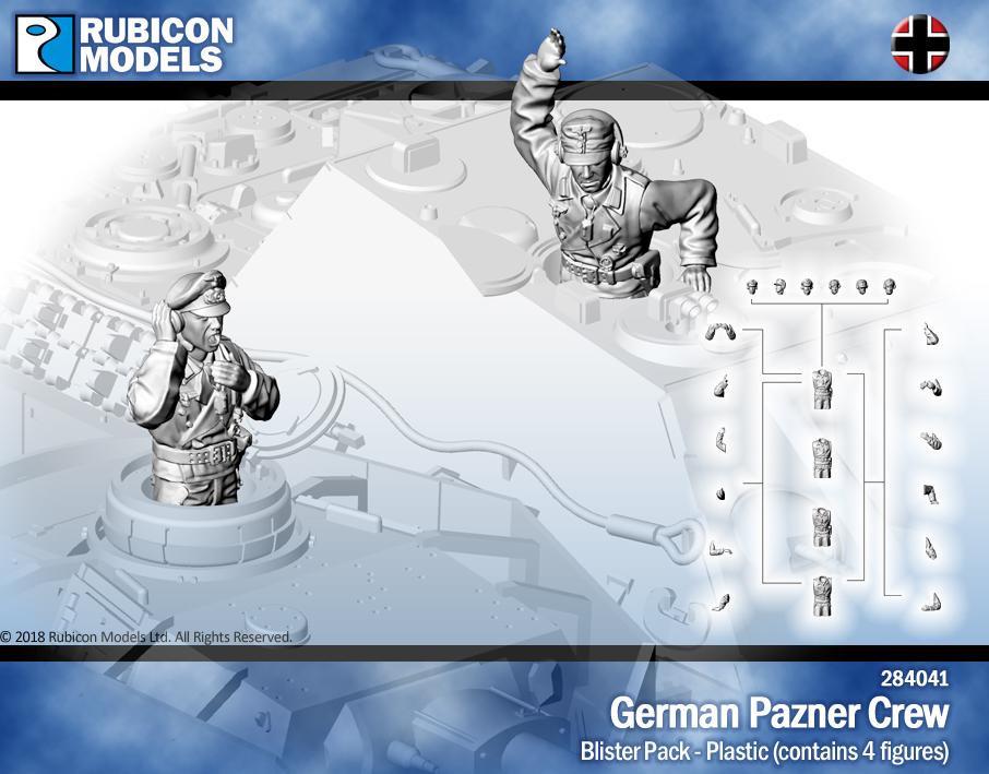 Rubicon Models German Panzer Crew 1/56 28mm Tank Besatzung soldiers ...