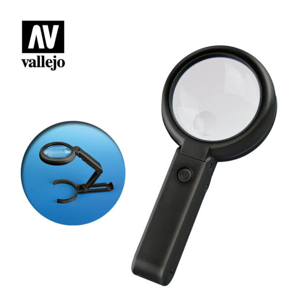 Vallejo Foldable LED Magnifier with inbuilt Stand T14002 faltbare Lupe mit Licht