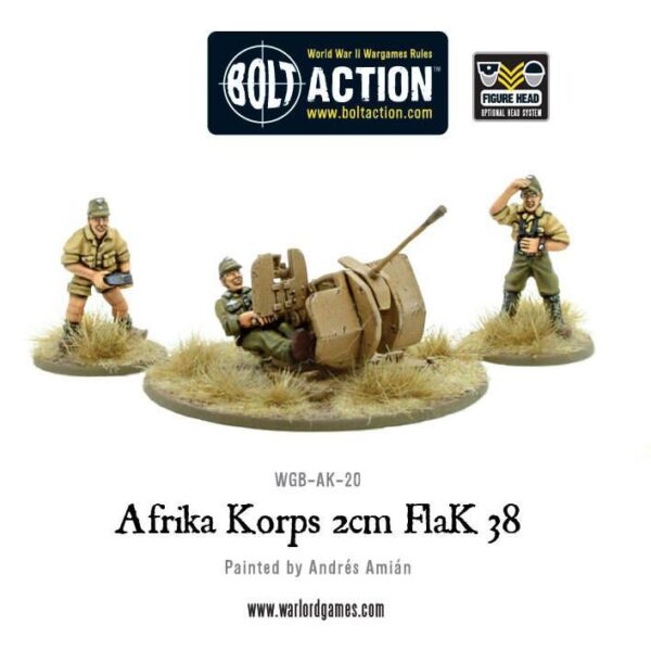 Warlord Games Afrika Korps 2cm Flak 38 28mm Deutschland WW2 German Bolt Action