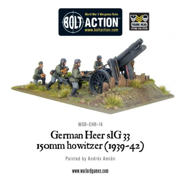 Warlord Games Blitzkrieg German sIG33 150mm howitzer (1939-42) WWII Bolt Action