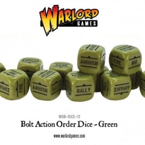 Warlord Games Bolt Action Order Dice Green (12) Kommando WÃ¼rfel BefehlswÃ¼rfel