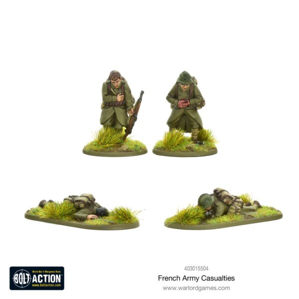Warlord Games French Army Casualties 28mm Bolt Action WWII Frankreich Verwundete