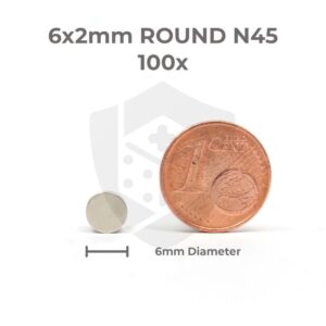 6x2 Neodym Magnete - rund (100 StÃ¼ck)